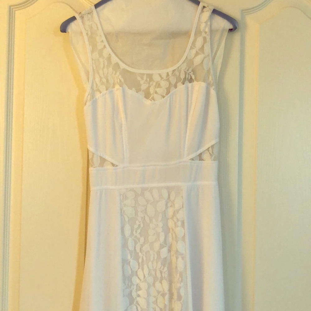 Lace long white dress